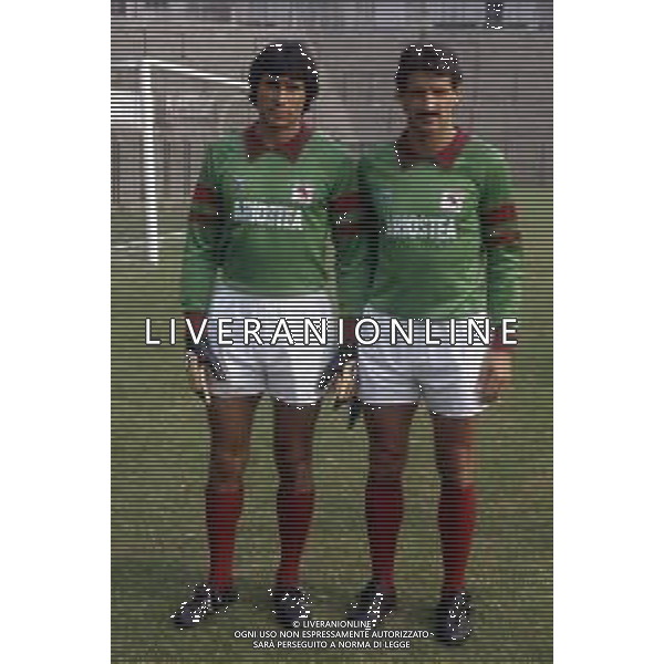 RETROSPETTIVA GIULIANO TERRANEO CALCIATORE E DIRIGENTE SPORTIVO NELLA FOTO GIULIANO TERRANEO CON LA MAGLIA DEL TORINO CALCIO CON RENATO COPPARONI AG ALDO LIVERANI SAS