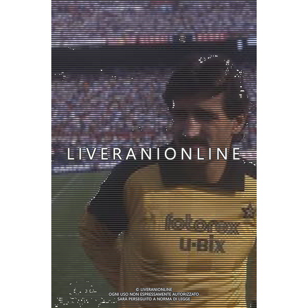 RETROSPETTIVA GIULIANO TERRANEO CALCIATORE E DIRIGENTE SPORTIVO NELLA FOTO GIULIANO TERRANEO CON LA MAGLIA DEL MILAN NEL 1985-86 AG ALDO LIVERANI SAS