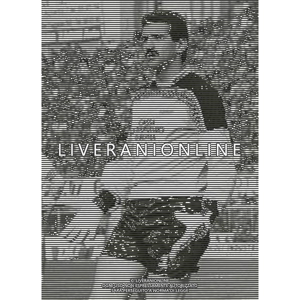RETROSPETTIVA GIULIANO TERRANEO CALCIATORE E DIRIGENTE SPORTIVO NELLA FOTO GIULIANO TERRANEO CON LA MAGLIA DEL LA LAZIO NEL 1986-87 AG ALDO LIVERANI SAS