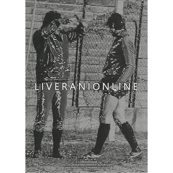 RETROSPETTIVA GIULIANO TERRANEO CALCIATORE E DIRIGENTE SPORTIVO NELLA FOTO GIULIANO TERRANEO CON LUCIANO CASTELLINI AL TORINO CALCIO AG ALDO LIVERANI SAS
