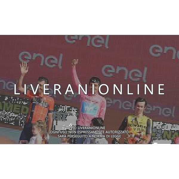 02-06-2019 Giro D\'italia; Tappa 21 Verona - Verona; 2019, Bahrain - Merida; 2019, Movistar; 2019, Jumbo - Visma; Nibali, Vincenzo; Carapaz Antonio, Richard Antonio; Roglic, Primoz; Verona; ©SIROTTI / AGENZIA ALDO LIVERANI SAS