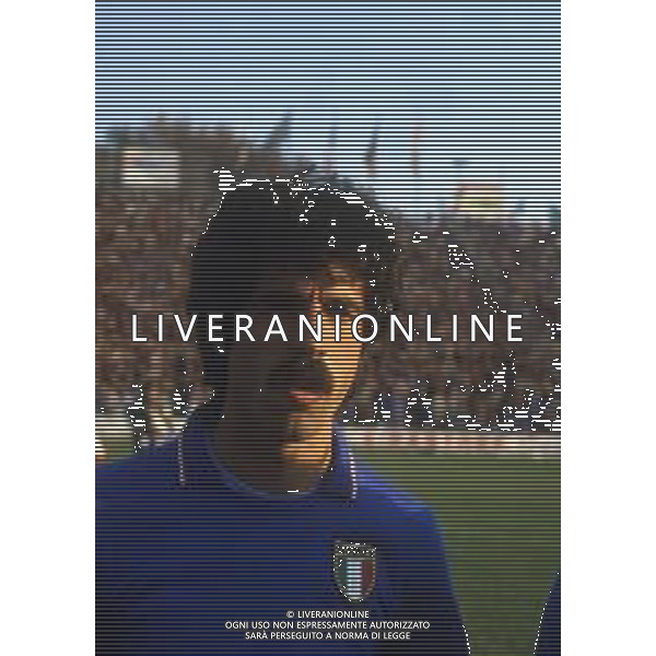 RETROSPETTIVA PIETRO PAOLO VIRDIS CALCIATORE NELLA FOTO PIETRO PAOLO VIRDIS CON LA MAGLIA DELLA NAZIONALE ITALIANA AG ALDO LIVERANI SAS