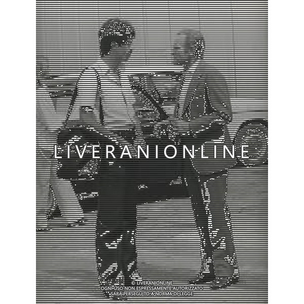 RETROSPETTIVA PIETRO PAOLO VIRDIS CALCIATORE NELLA FOTO PIETRO PAOLO VIRDIS CON IL PRESIDENTE DELLA JUVENTUS GIAMPIERO BONIPERTI AG ALDO LIVERANI SAS
