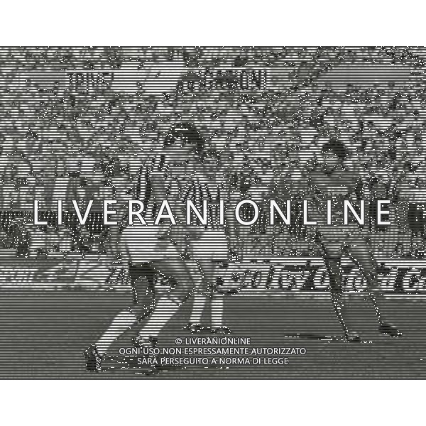 RETROSPETTIVA PIETRO PAOLO VIRDIS CALCIATORE NELLA FOTO PIETRO PAOLO VIRDIS CON LA MAGLIA DELLA JUVENTUS CALCIO AG ALDO LIVERANI SAS
