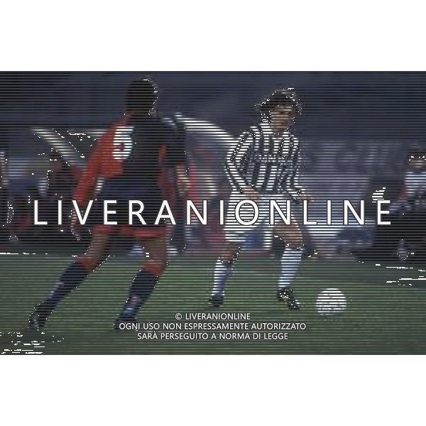 retrospettiva andrea fortunato calciatore 1993-1994 nella foto andrea fortunato con la maglia della juventus calcio ag aldo liverani sas