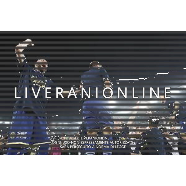 VERONA 02/06/2019 - Play off di serie BKT Hellas Verona - Cittadella. Partita di Ritorno nella foto: esultanza finale hellas verona per la promozione in serie A ©Claudio Zamagni/Agenzia Aldo Liverani
