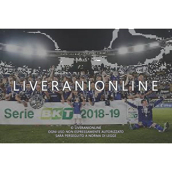 VERONA 02/06/2019 - Play off di serie BKT Hellas Verona - Cittadella. Partita di Ritorno nella foto: esultanza finale hellas verona per la promozione in serie A ©Claudio Zamagni/Agenzia Aldo Liverani