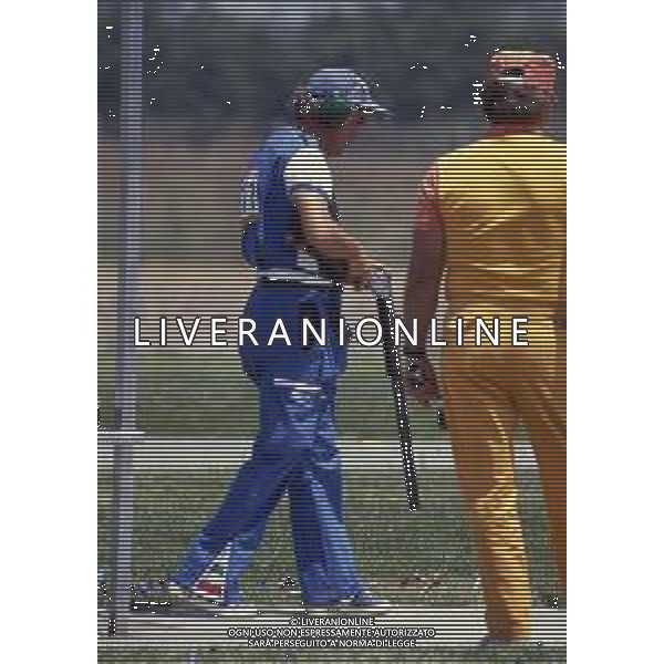 RETROSPETTIVA LUCIANO GIOVANNETTI TIRO A VOLO NELLA FOTO LUCIANO GIOVANNETTI VINCE L\'ORO ALLE OLIMPIADI DI LOS ANGELES 1984 AG ALDO LIVERANI SAS