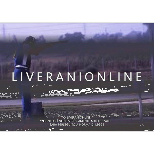 RETROSPETTIVA LUCIANO GIOVANNETTI TIRO A VOLO NELLA FOTO LUCIANO GIOVANNETTI AG ALDO LIVERANI SAS