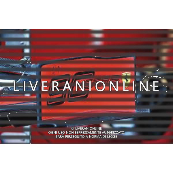 Ferrari SF90 front wing detail - 90 Years branding. 06.06.2019. Formula 1 World Championship, Rd 7, Canadian Grand Prix, Montreal, Canada, Preparation Day. /AGENZIA ALDO LIVERANI SAS - ITALY ONLY EDITORIAL USE ONLY