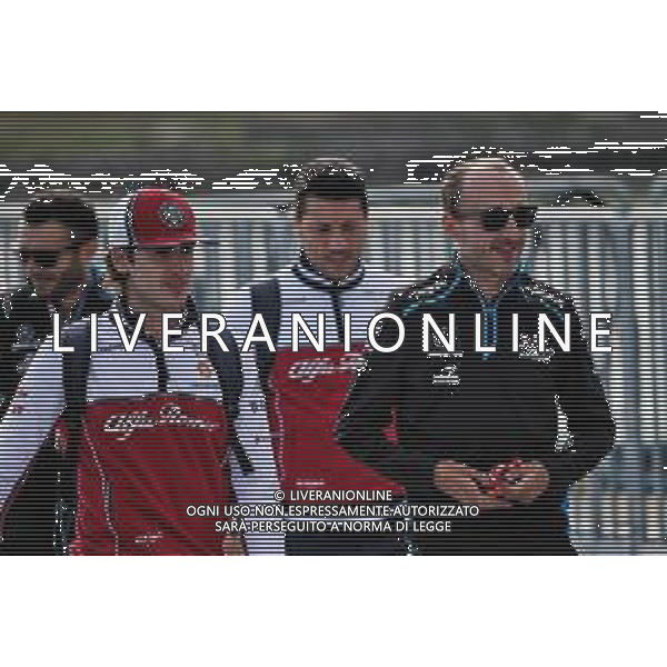 (L to R): Antonio Giovinazzi (ITA) Alfa Romeo Racing with Robert Kubica (POL) Williams Racing. 07.06.2019. Formula 1 World Championship, Rd 5, Spanish Grand Prix, Barcelona, Spain, Practice Day. /AGENZIA ALDO LIVERANI SAS - ITALY ONLY EDITORIAL USE ONLY