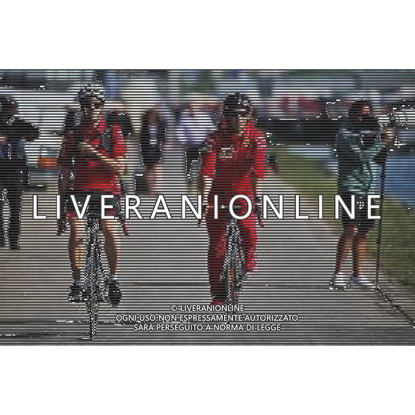 Sebastian Vettel (GER) Ferrari rides to the circuit with Antti Kontsas (FIN) Personal Trainer. 07.06.2019. Formula 1 World Championship, Rd 5, Spanish Grand Prix, Barcelona, Spain, Practice Day. /AGENZIA ALDO LIVERANI SAS - ITALY ONLY EDITORIAL USE ONLY