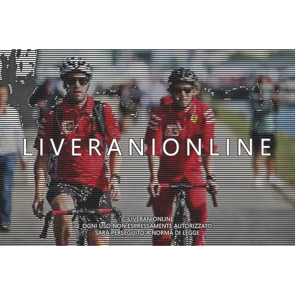 Sebastian Vettel (GER) Ferrari rides to the circuit with Antti Kontsas (FIN) Personal Trainer. 07.06.2019. Formula 1 World Championship, Rd 5, Spanish Grand Prix, Barcelona, Spain, Practice Day. /AGENZIA ALDO LIVERANI SAS - ITALY ONLY EDITORIAL USE ONLY