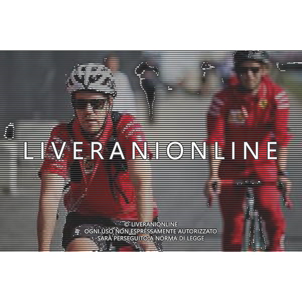 Sebastian Vettel (GER) Ferrari rides to the circuit with Antti Kontsas (FIN) Personal Trainer. 07.06.2019. Formula 1 World Championship, Rd 5, Spanish Grand Prix, Barcelona, Spain, Practice Day. /AGENZIA ALDO LIVERANI SAS - ITALY ONLY EDITORIAL USE ONLY