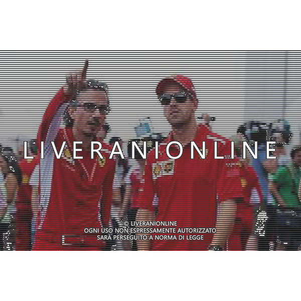 (L to R): Laurent Mekies (FRA) Ferrari Sporting Director with Sebastian Vettel (GER) Ferrari. 07.06.2019. Formula 1 World Championship, Rd 5, Spanish Grand Prix, Barcelona, Spain, Practice Day. AG ALDO LIVERANI SAS-ONLY ITALY