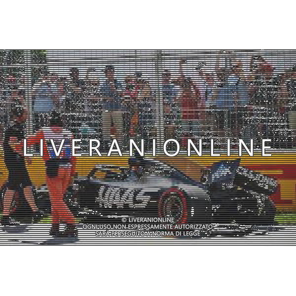 Kevin Magnussen (DEN) Haas VF-19 crashed during qualifying. 08.06.2019. Formula 1 World Championship, Rd 7, Canadian Grand Prix, Montreal, Canada, Qualifying Day. AG ALDO LIVERANI SAS-ONLY ITALY