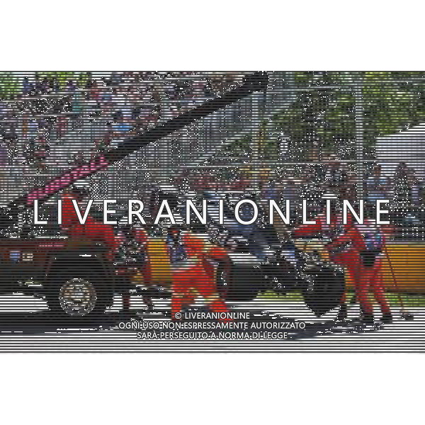Kevin Magnussen (DEN) Haas VF-19 crashed during qualifying. 08.06.2019. Formula 1 World Championship, Rd 7, Canadian Grand Prix, Montreal, Canada, Qualifying Day. AG ALDO LIVERANI SAS-ONLY ITALY