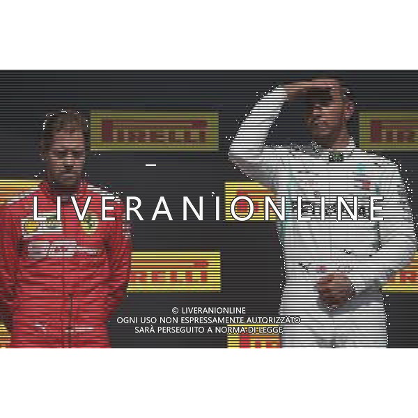 1st place Lewis Hamilton (GBR) Mercedes AMG F1 W10 with 2nd place Sebastian Vettel (GER) Ferrari SF90. 09.06.2019. Formula 1 World Championship, Rd 7, Canadian Grand Prix, Montreal, Canada, Race Day. /AGENZIA ALDO LIVERANI SAS - ITALY ONLY EDITORIAL USE ONLY