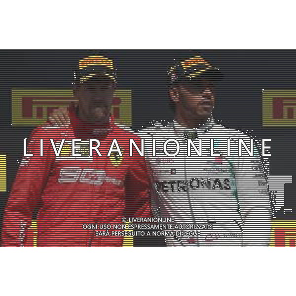 1st place Lewis Hamilton (GBR) Mercedes AMG F1 W10 with 2nd place Sebastian Vettel (GER) Ferrari SF90. 09.06.2019. Formula 1 World Championship, Rd 7, Canadian Grand Prix, Montreal, Canada, Race Day. /AGENZIA ALDO LIVERANI SAS - ITALY ONLY EDITORIAL USE ONLY