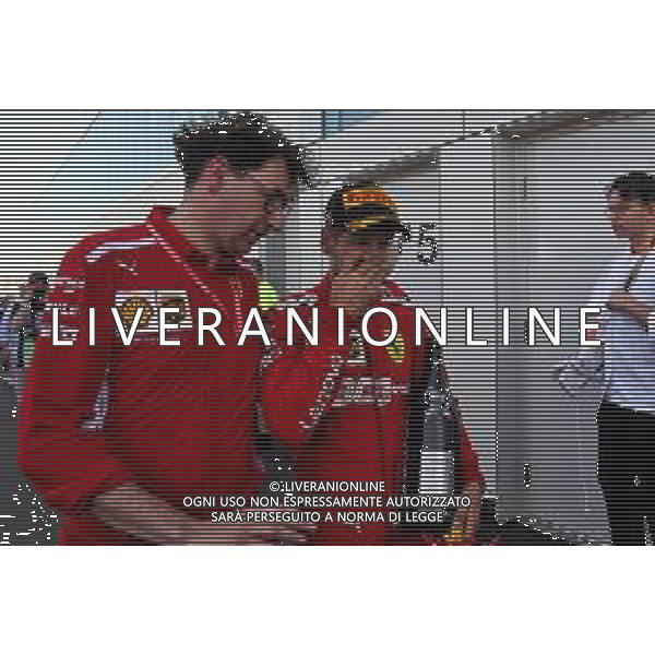 Sebastian Vettel (GER) Ferrari with Mattia Binotto (ITA) Ferrari Team Principal at the end of the race. 09.06.2019. Formula 1 World Championship, Rd 7, Canadian Grand Prix, Montreal, Canada, Race Day. / AGENZIA ALDO LIVERANI SAS - ITALY ONLY EDITORIAL USE ONLY