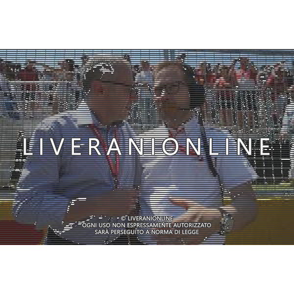 (L to R): Stefano Domenicali (ITA) FIA Single-Seater Commission President with Andreas Seidl, McLaren Managing Director on the grid. 09.06.2019. Formula 1 World Championship, Rd 7, Canadian Grand Prix, Montreal, Canada, Race Day. / AGENZIA ALDO LIVERANI SAS - ITALY ONLY EDITORIAL USE ONLY - GP F1 MONTREAL CANADA GARA 09.06.2019