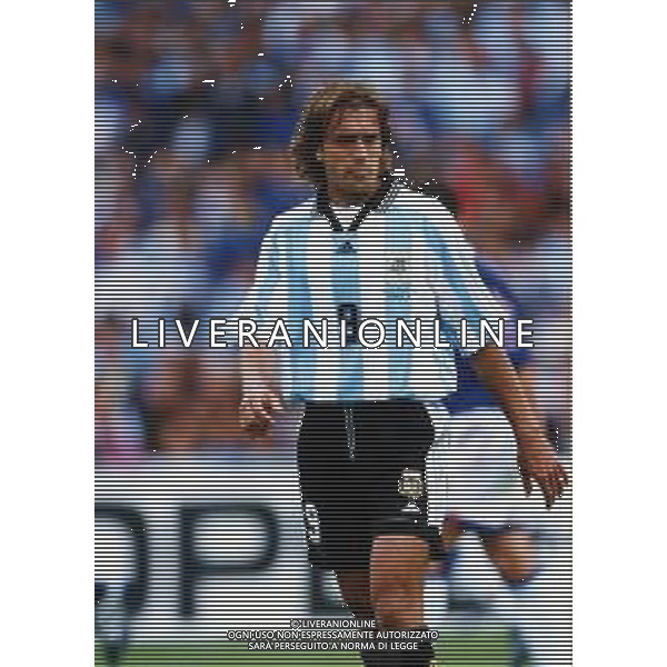 RETROSPETTIVA GABRIEL BATISTUTA CALCIATORE NELLA FOTO GABRIEL BATISTUTA CON LA MAGLIA DELLA NAZIONALE ARGENTINA AG ALDO LIVERANI SAS