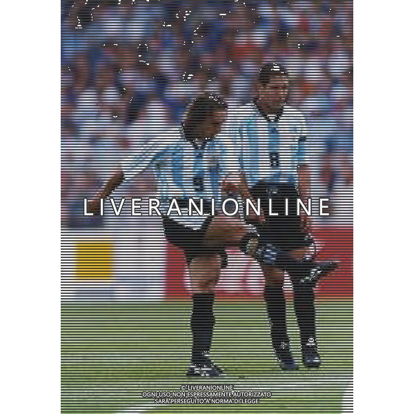 RETROSPETTIVA GABRIEL BATISTUTA CALCIATORE NELLA FOTO GABRIEL BATISTUTA CON LA MAGLIA DELLA NAZIONALE ARGENTINA AG ALDO LIVERANI SAS