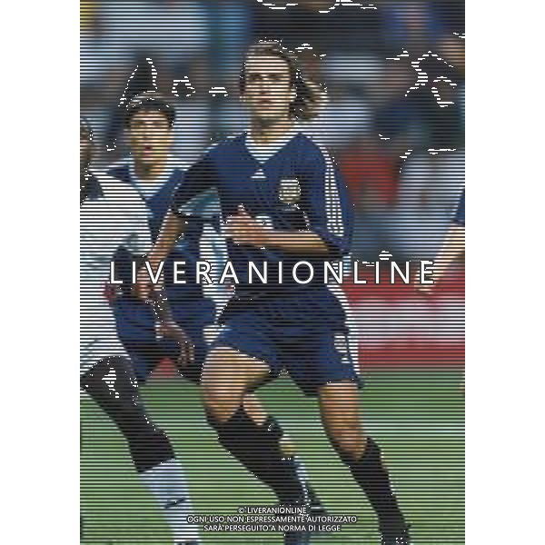 RETROSPETTIVA GABRIEL BATISTUTA CALCIATORE NELLA FOTO GABRIEL BATISTUTA CON LA MAGLIA DELLA NAZIONALE ARGENTINA AG ALDO LIVERANI SAS