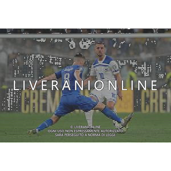 Torino 11.06.2019 Stadio Allianz Stadium Italia vs Bosnia ed Erzegovina Qualificazioni Euro 2020 ©Viganti/Agenzia Aldo Liverani Nella foto: miralem pjanic e jorginho ©AGENZIA ALDO LIVERANI SAS