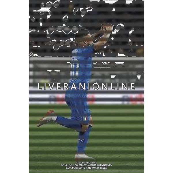 Torino 11.06.2019 Stadio Allianz Stadium Italia vs Bosnia ed Erzegovina Qualiificazioni Euro 2020 ©Viganti/Agenzia Aldo Liverani Nella foto: esultanza lorenzo insigne
