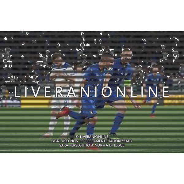 Torino 11.06.2019 Stadio Allianz Stadium Italia vs Bosnia ed Erzegovina Qualiificazioni Euro 2020 ©Viganti/Agenzia Aldo Liverani Nella foto: esultanza marco verratti e giorgio chiellini