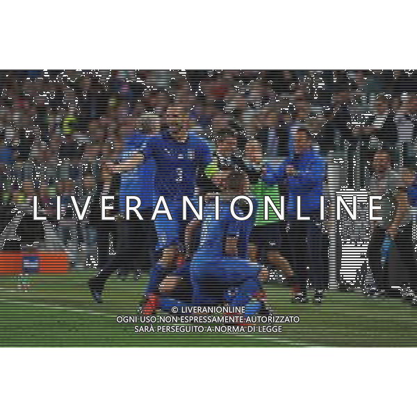 Torino 11.06.2019 Stadio Allianz Stadium Italia vs Bosnia ed Erzegovina Qualiificazioni Euro 2020 ©Viganti/Agenzia Aldo Liverani Nella foto: esultanza italia