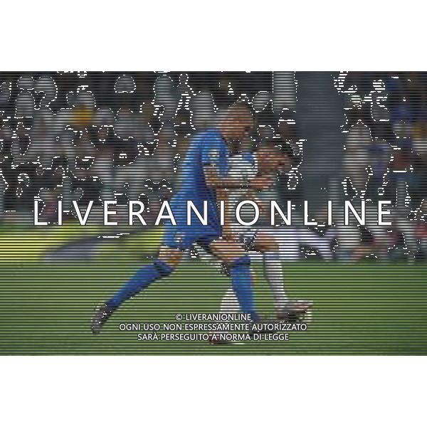 Torino 11.06.2019 Stadio Allianz Stadium Italia vs Bosnia ed Erzegovina Qualiificazioni Euro 2020 ©Viganti/Agenzia Aldo Liverani Nella foto: gianuca mancini e amer gojak