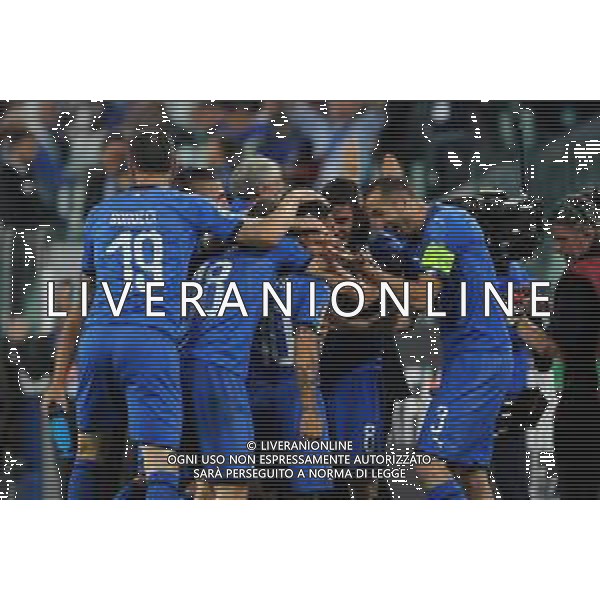 Torino 11.06.2019 Stadio Allianz Stadium Italia vs Bosnia ed Erzegovina Qualiificazioni Euro 2020 ©Viganti/Agenzia Aldo Liverani Nella foto: esultanza italia
