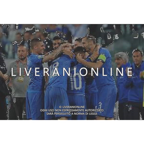 Torino 11.06.2019 Stadio Allianz Stadium Italia vs Bosnia ed Erzegovina Qualiificazioni Euro 2020 ©Viganti/Agenzia Aldo Liverani Nella foto: esultanza italia