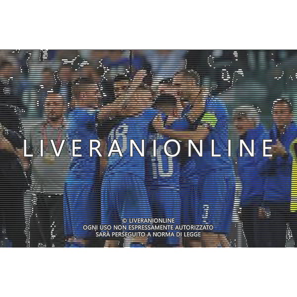 Torino 11.06.2019 Stadio Allianz Stadium Italia vs Bosnia ed Erzegovina Qualiificazioni Euro 2020 ©Viganti/Agenzia Aldo Liverani Nella foto: esultanza italia