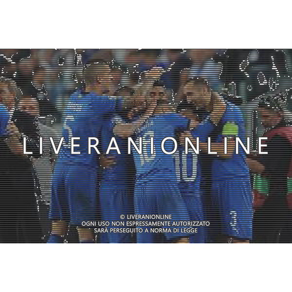 Torino 11.06.2019 Stadio Allianz Stadium Italia vs Bosnia ed Erzegovina Qualiificazioni Euro 2020 ©Viganti/Agenzia Aldo Liverani Nella foto: esultanza italia