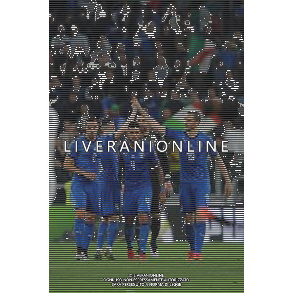 Torino 11.06.2019 Stadio Allianz Stadium Italia vs Bosnia ed Erzegovina Qualiificazioni Euro 2020 ©Viganti/Agenzia Aldo Liverani Nella foto: festa italia a fine gara