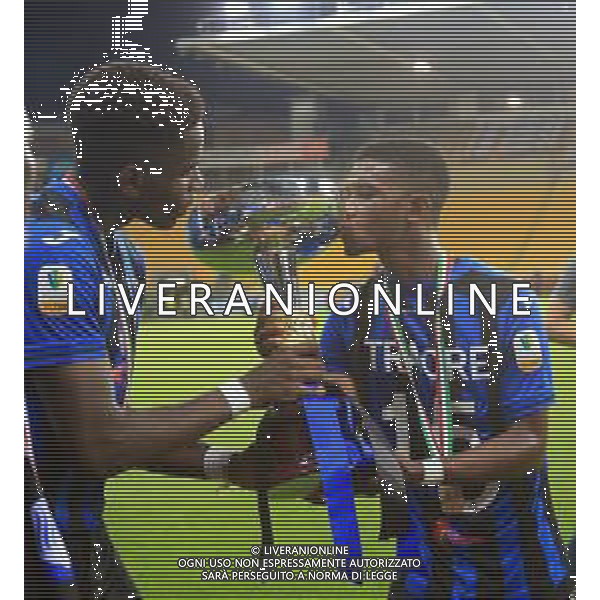 ATALANTA - INTER FINALE CAMPIONATO PRIMAVERA 1 - PARMA 14.06.2019 NELLA FOTO ESULTANZA E FESTEGGIAMENTI ATALANTA A FINE GARA PER LA VITTORIA - AMAD TRAORE CON LA COPPA ©GS / AGENZIA ALDO LIVERANI SAS