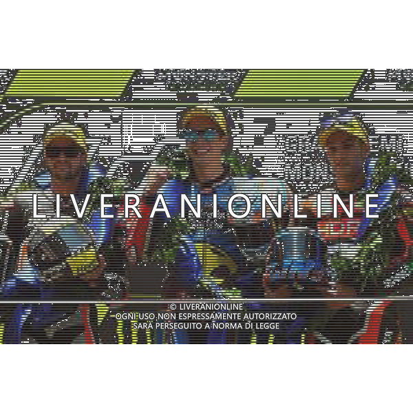 MOTOMONDIALE,PODIO,MOTO2,MONTMELò, 15-06-2019,MOTOCICLISMO NELLA FOTO: ALEX MARQUEZ, THOMAS LUTHI, - JORGE NAVARRO. ©IEMMI / AGENZIA ALDO LIVERANI SAS - GRAN PREMIO DI CATALUNYA MOTO2. PODIO 16-06-2019