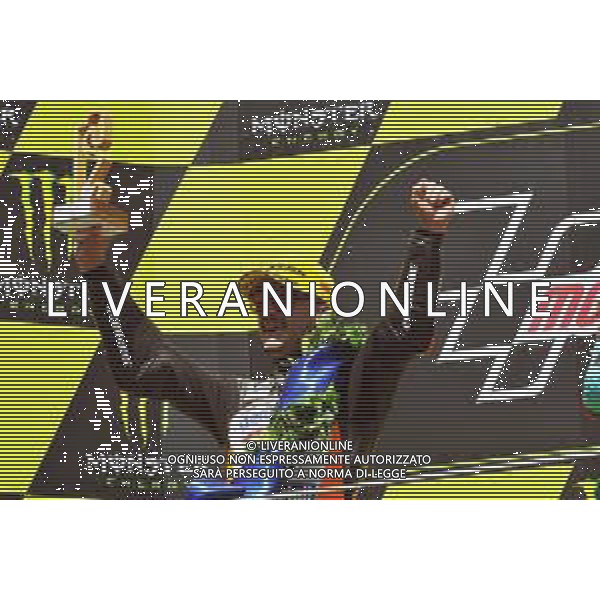 PODIO MOTO3, MONTMELò,16-06-2019,MOTOCICLISMO ©IEMMI / AGENZIA ALDO LIVERANI SAS NELLA FOTO: ARON CANET - GRAN PREMIO DI CATALUNYA MOTO3. PODIO 16-06-2019