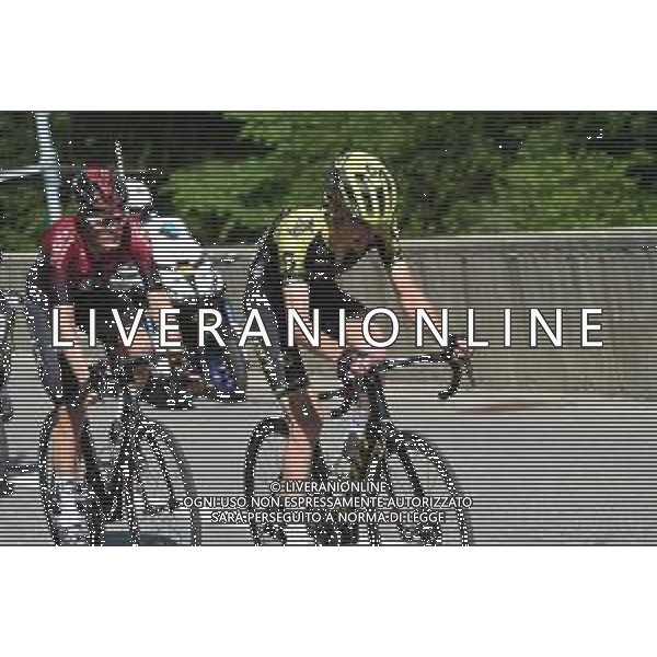 16-06-2019 Criterium Du Dauphine Libere; Tappa 08 Cluses - Champery; 2019, Mitchelton - Scott; 2019, Team Ineos; Haig, Jack; Van Baarle, Dylan; Champery; ©SIROTTI / AGENZIA ALDO LIVERANI SAS