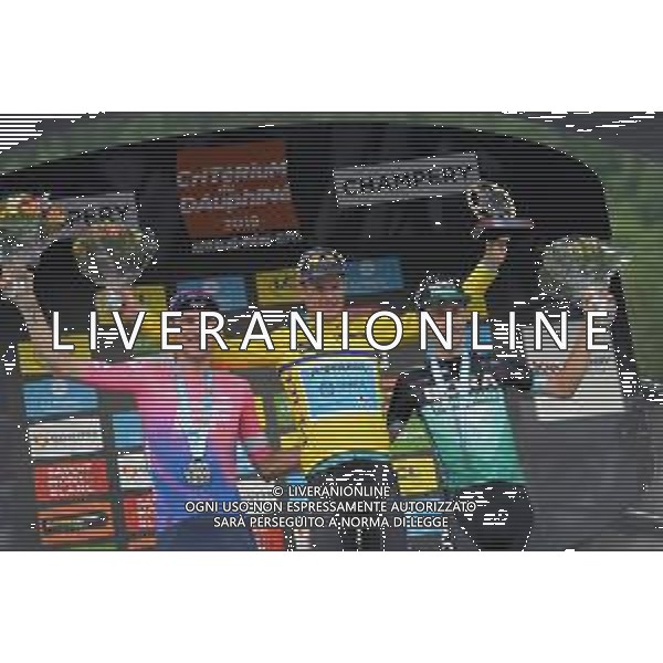 16-06-2019 Criterium Du Dauphine Libere; Tappa 08 Cluses - Champery; 2019, Ef Education - First; 2019, Astana; 2019, Bora - Hansgrohe; Van Garderen, Tejay; Fuglsang, Jacob; Buchmann, Emanuel; Champery; ©SIROTTI / AGENZIA ALDO LIVERANI SAS