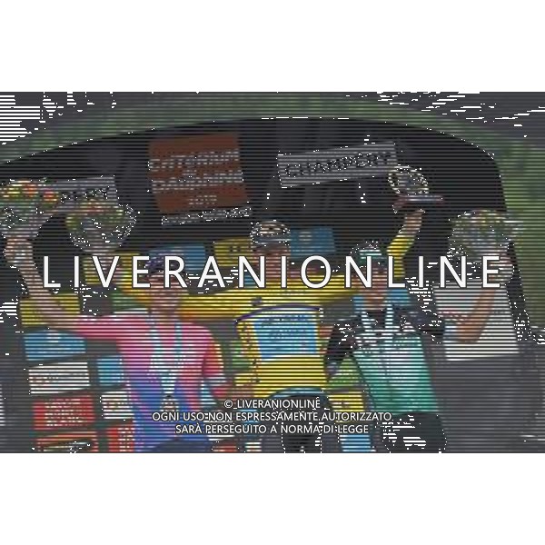 16-06-2019 Criterium Du Dauphine Libere; Tappa 08 Cluses - Champery; 2019, Ef Education - First; 2019, Astana; 2019, Bora - Hansgrohe; Van Garderen, Tejay; Fuglsang, Jacob; Buchmann, Emanuel; Champery; ©SIROTTI / AGENZIA ALDO LIVERANI SAS