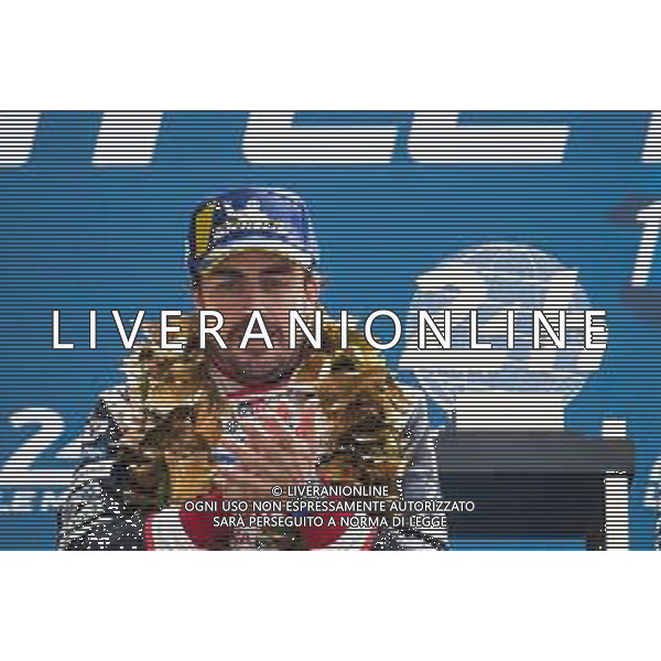 (L to R): Race winner Fernando Alonso (ESP) #08 Toyota Gazoo Racing Toyota TS050 Hybrid, celebrates on the podium. 16.06.2019. FIA World Endurance Championship, Le Mans 24 Hours, Race, Le Mans, France. Sunday.