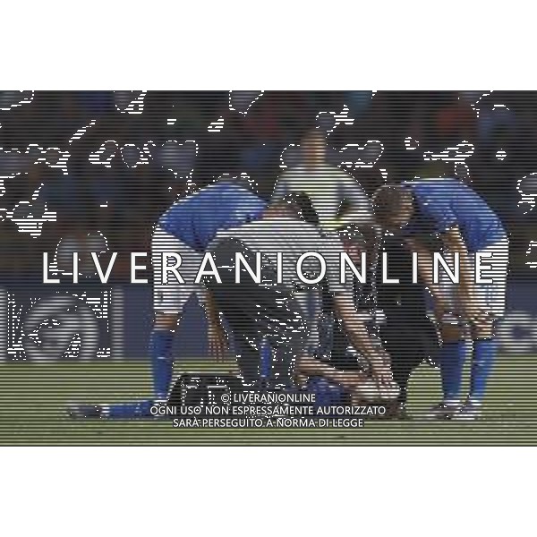 UEFA - Campionato Europeo Under 21 Italia 2019 gruppo A 16/06/2019 Italia - Spagna nella foto: Zaniolo Nicolo’ (Italia) a terra infortunato ©Claudio Zamagni/Agenzia Aldo Liverani Zaniolo Nicolo’ (Italia) during UEFA Championship Under 21 Italy 2019 group A match between Italy and Spain at Renato Dall\'Ara Stadium on June 16 2019. photo credit by Claudio Zamagni/Aldo Liverani Photo Agency/ AGENZIA ALDO LIVERANI SAS