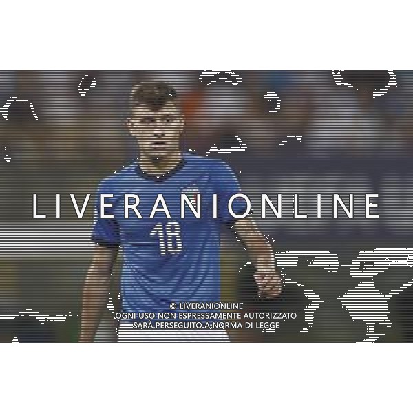 UEFA - Campionato Europeo Under 21 Italia 2019 gruppo A 16/06/2019 Italia - Spagna nella foto: Barella Nicolo’ (Italia) ©Claudio Zamagni/Agenzia Aldo Liverani Barella Nicolo’ (Italia) during UEFA Championship Under 21 Italy 2019 group A match between Italy and Spain at Renato Dall\'Ara Stadium on June 16 2019. photo credit by Claudio Zamagni/Aldo Liverani Photo Agency