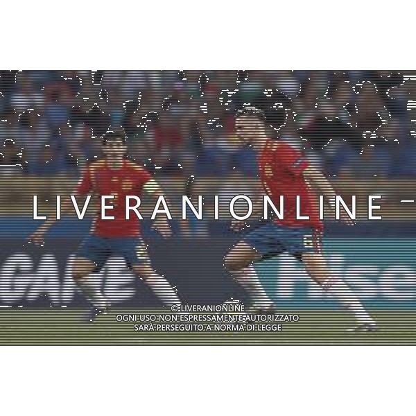 UEFA - Campionato Europeo Under 21 Italia 2019 gruppo A 16/06/2019 Italia - Spagna nella foto: Fabian Ruiz (spagna) Vallejo Jesus (spagna) ©Claudio Zamagni/Agenzia Aldo Liverani Fabian Ruiz (spagna) Vallejo Jesus (spagna) during UEFA Championship Under 21 Italy 2019 group A match between Italy and Spain at Renato Dall\'Ara Stadium on June 16 2019. photo credit by Claudio Zamagni/Aldo Liverani Photo Agency