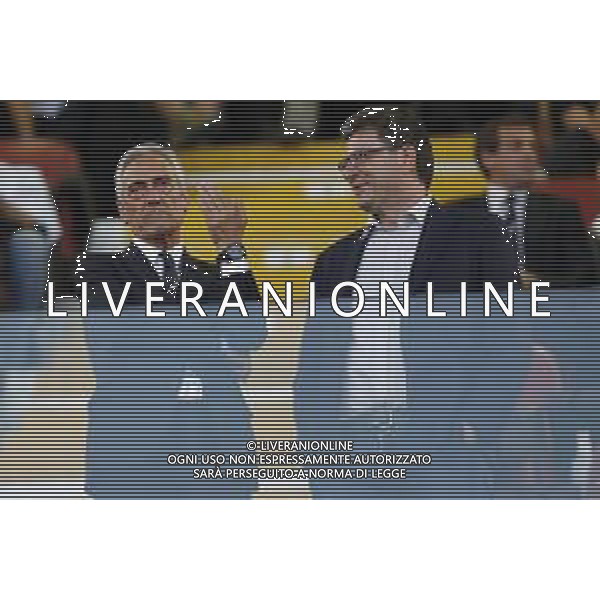 UEFA - Campionato Europeo Under 21 Italia 2019 gruppo A 16/06/2019 Italia - Spagna nella foto: presidente gravina e ministro giorgetti ©Claudio Zamagni/Agenzia Aldo Liverani president figc and minister Giogetti during UEFA Championship Under 21 Italy 2019 group A match between Italy and Spain at Renato Dall\'Ara Stadium on June 16 2019. photo credit by Claudio Zamagni/Aldo Liverani Photo Agency