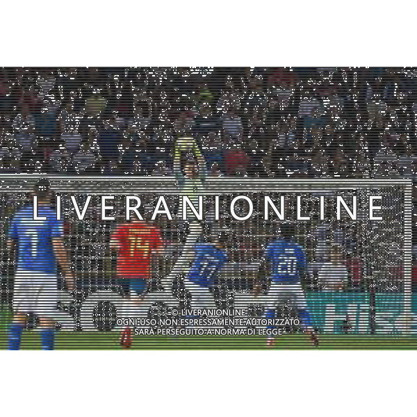 ©Alessio Marini - ITALIA - SPAGNA UEFA - Campionato Europeo Under 21 Italia 2019 Gruppo A - Bologna 16.06.2019 Nella foto Parata di Unai Simon ©Alessio Marini / AGENZIA ALDO LIVERANI SAS